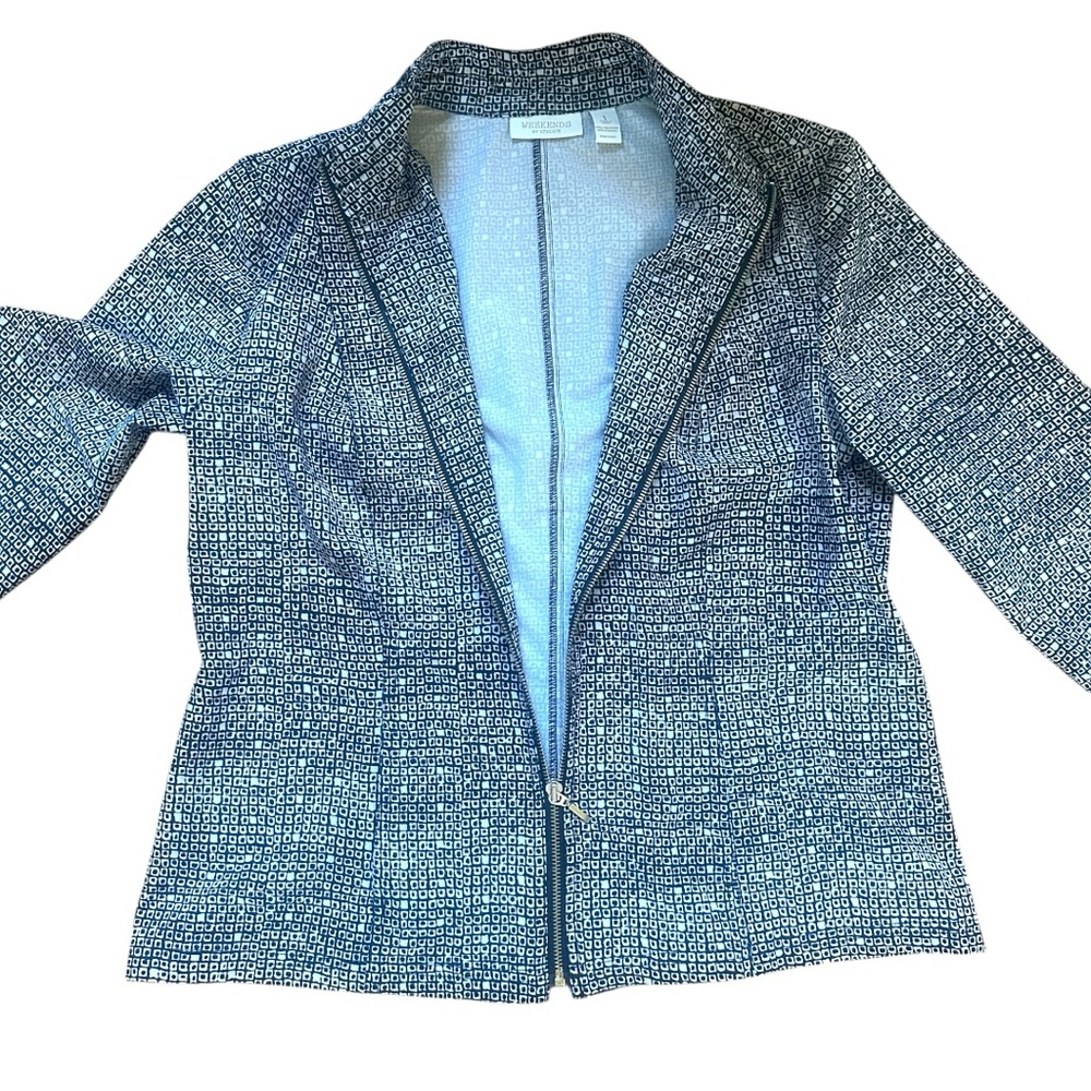 Weekends By Chico’s Full Zip Active Jacket Size 1… - image 3